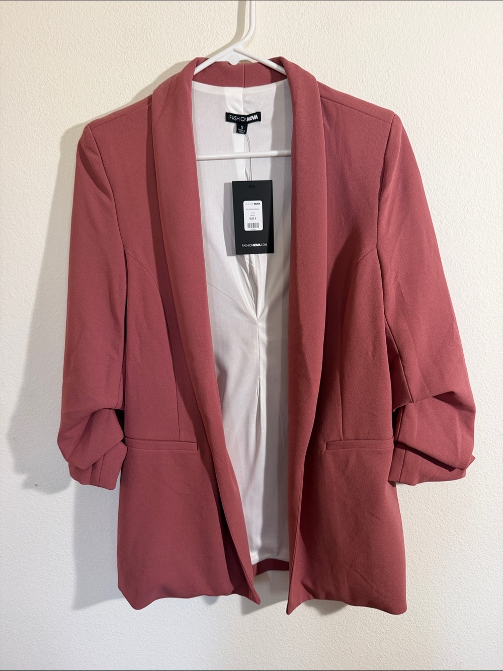 Fashion Nova Celine Blazer in Mauve size small